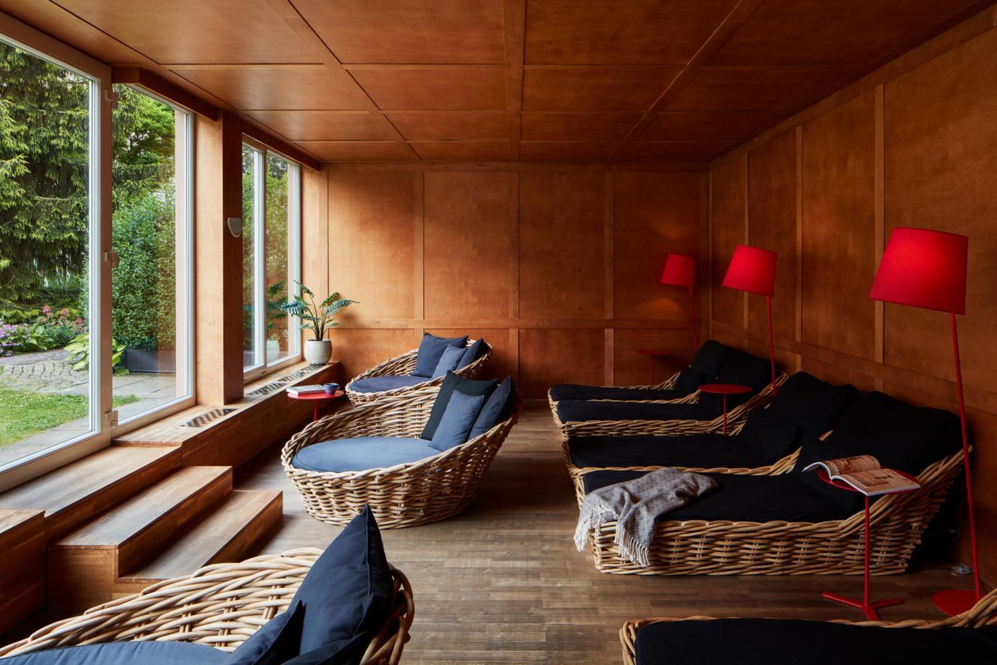 Falkensteiner Spa Resort Mariánské Lázně Esterno foto The interior of the sauna
